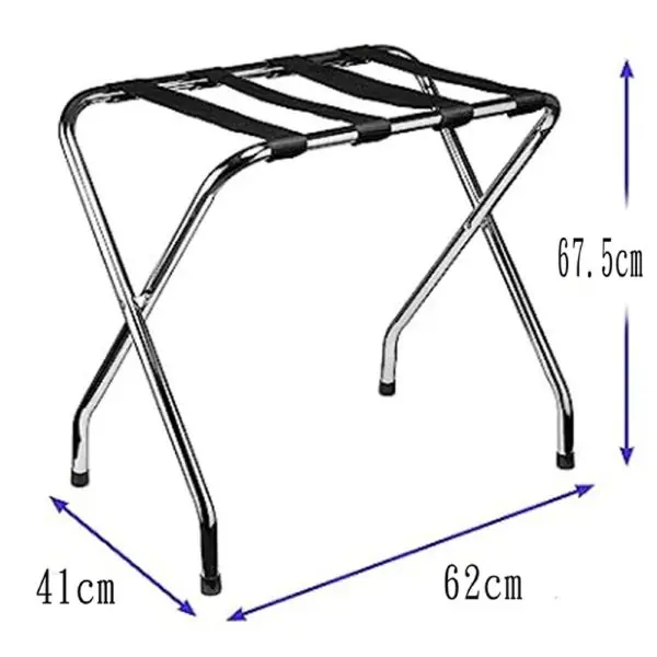 【高雄公司現貨】不銹鋼行李架 承重力超強 可摺疊置物架 整理架 行李架 飯店級 民宿 旅館 渡假村 酒店客房用品:圖片 3