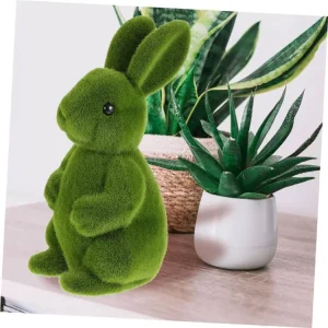 兔子 仿真苔蘚植絨動物造型 青苔石微景觀布置 家居裝飾品小擺飾貓頭鷹 兔子 熊 小動物森林系列