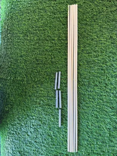 玻璃纖維桿8mm長120cm+金屬連接管 實心 可無限長度 隧道式防蟲棚含金屬連接管 拱形溫室花苗網室 溫室棚 防雨棚 有機蔬菜花房:圖片 4