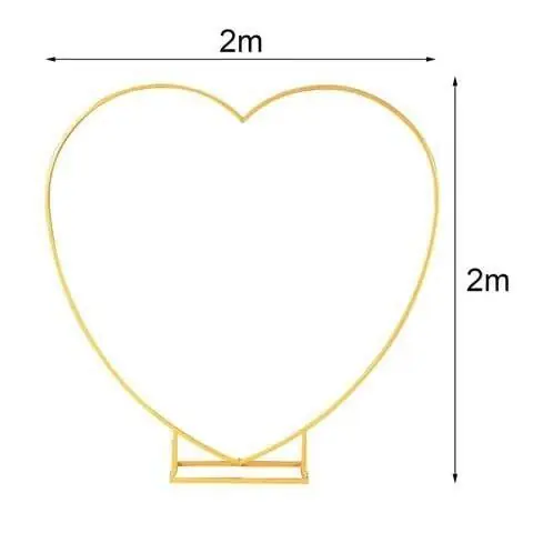 愛心拱門花架 2.1m*2.4m 婚禮布置道具 婚宴 結婚 圓形拱門架 婚禮背景 婚禮 求婚 生日 慶祝 喜宴 景觀布置 庭院布置 花門架子:圖片 2