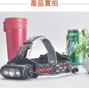 最強頭燈 (現貨)登山露營 賞螢火蟲 夜釣 白 紅 綠三光源+後紅光警示燈 強光頭燈USB充電 多角度旋轉多功頭燈