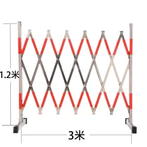 高1.2米*可拉長3米 非烤漆 不鏽鋼伸縮圍欄 工程圍籬 柵移動護欄 施工防護 工地 移動護欄 摺疊柵欄 車間隔離