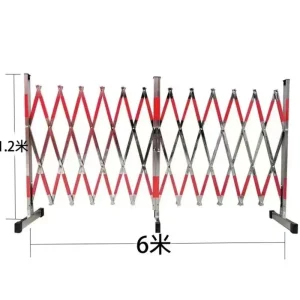 高1.2米*可拉長6米 非烤漆 不鏽鋼伸縮圍欄 工程圍籬 柵移動護欄 施工防護 工地 移動護欄 摺疊柵欄 車間隔離